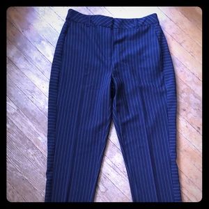 Women’s black pin stripe suit pants